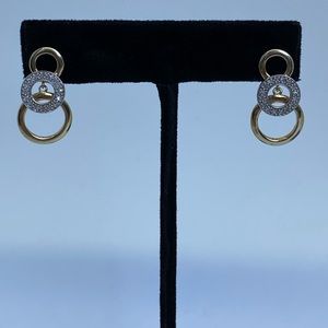 10KT/925 triple hoop earrings
